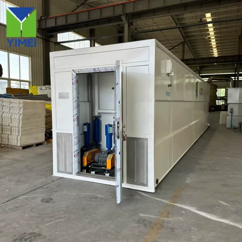 Advanced Automatic Modular MBR/MBBR Integrated Sewage Treatment Plant for Slaughterhouse Wastewater Treatment System Project view 4