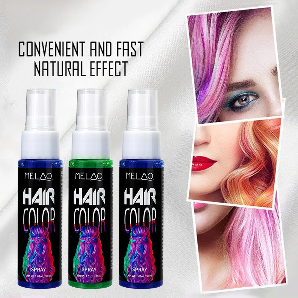 

Melao 30 мл временная краска для волос-спрей DIY краска для волос жидкость моющаяся легко наносится 8 цветов краска для волос спрей мгновенный цвет