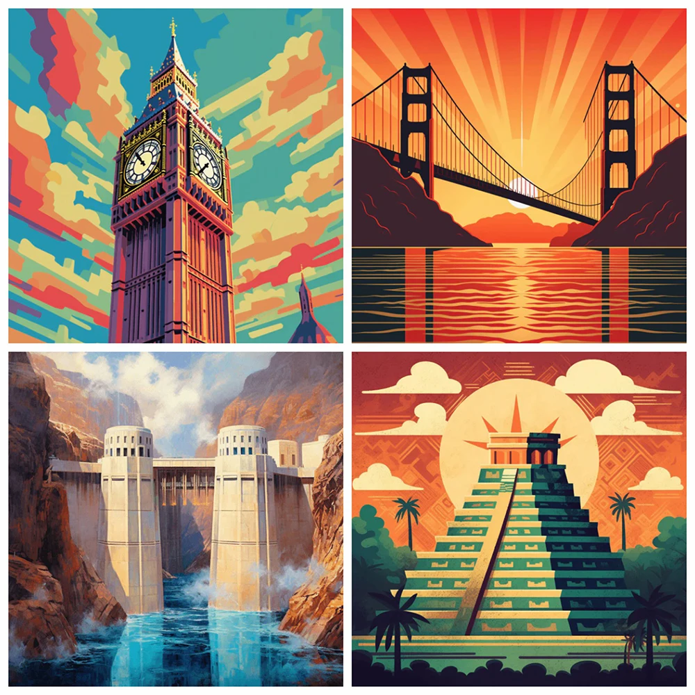 Momoart 4Pcs Diy Sc…