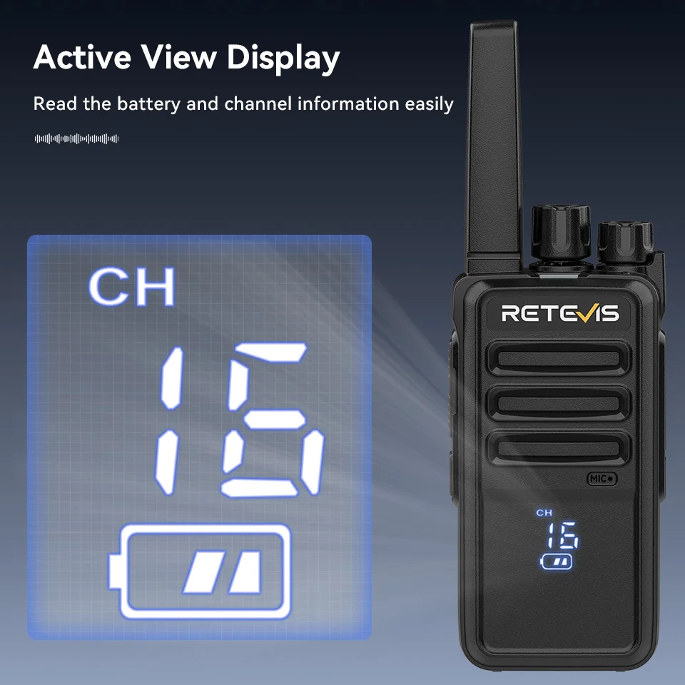 Retevis RT68H RT668H Walkie Talkie License-free Walkie-talkie Long Range Hidden Screen Handy Type-C Radio Cominicator Business