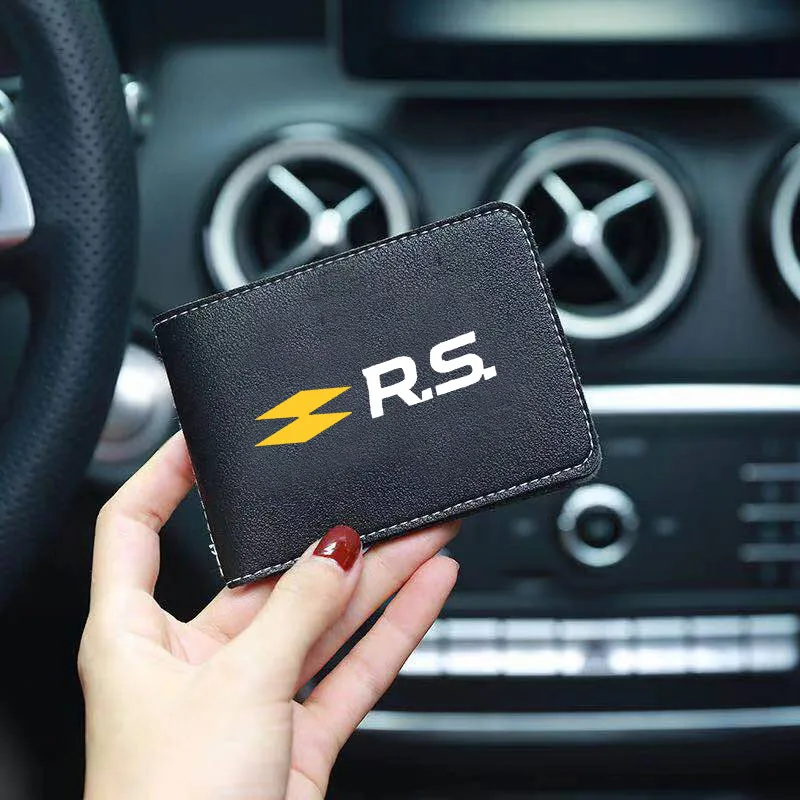 

PU Leather Car Driving Documents Case Credit Card Holder For Renault RS Clio Scenic Logan Megane Koleos Sandero Safrane Vel