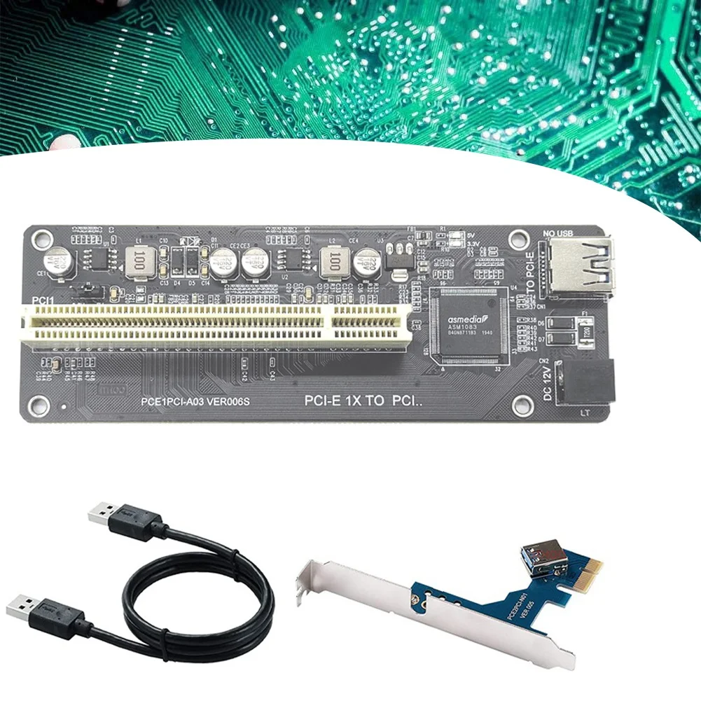

ADEGBO-Improved PCI-E to PCI Expansion Adapter Card ASM1083 Capture Card Sound Card
