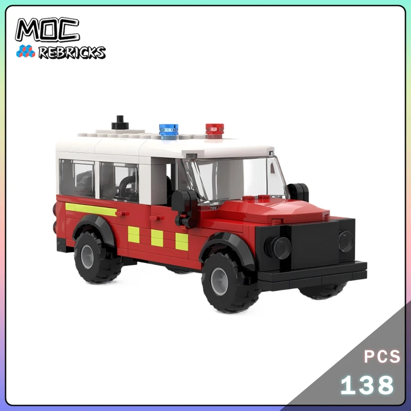 

Многофункциональный транспортный автомобиль City Fire Series, пожарный внедорожник, строительные блоки MOC, игрушки, подарки для мальчиков