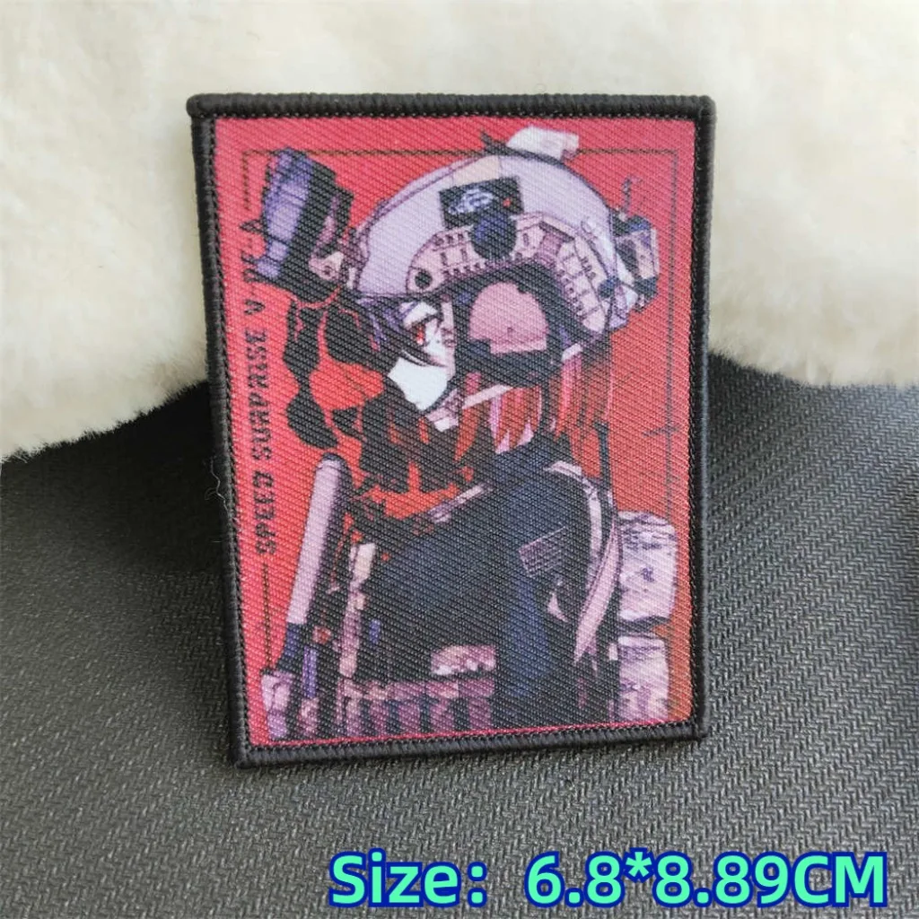 Anime Animation Patch Super Electromagnetic Cannon Machine Gun Girl Yusaka Meiqin Morale Badge Backpack Hat Patches for Clothing