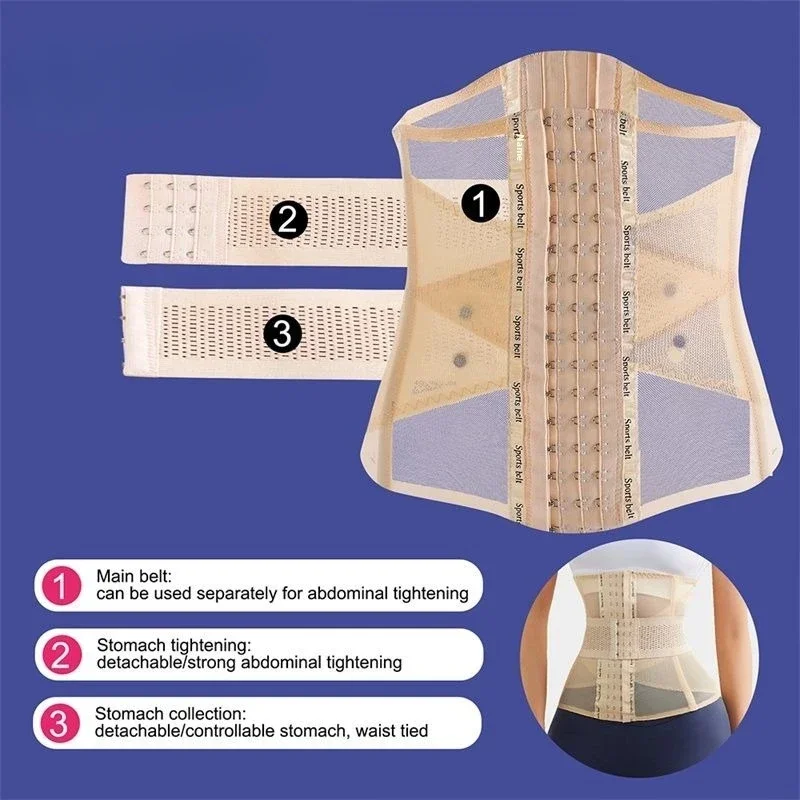 Ceinture Amincissante Pressurisée pour le Corps Abdominal, Fil en Maille Respirante, Taille Sculptante, Récupération Post-Partum