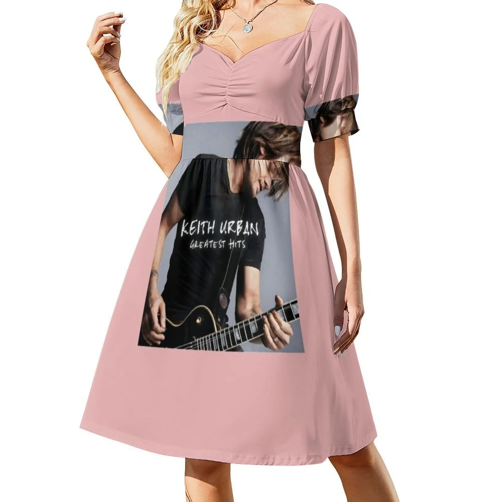 ألبوم 2017 كيث أوربان كاليستا 1 فستان قصير على طراز بريبي للنساء على شكل حرف a فضفاض مناسب فستان يوم غير رسمي كيث الحضرية الحضرية كيث