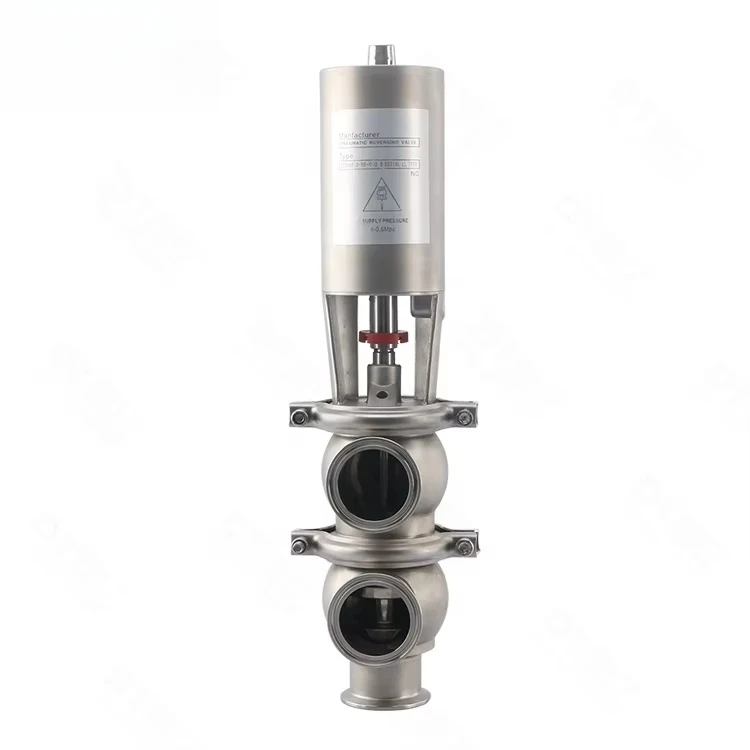 

1.5" Sanitary Stainless Steel Pneumatic Reversing Valve 21 Model