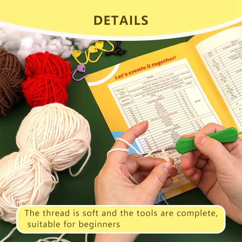 Beginner Crochet Kit Crochet Animal Kit With Instruction Tutorials And Video Tutorials Peasy Yarn, Hook Needles