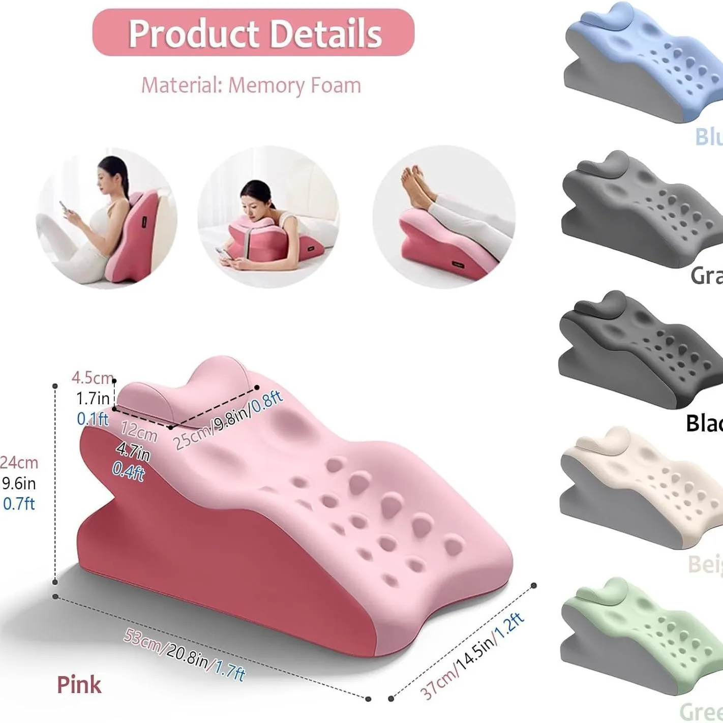 

New Couple Intimacy Wedge Pillow, Multi-Position Support for Pregnancy, Reading & Phone Use