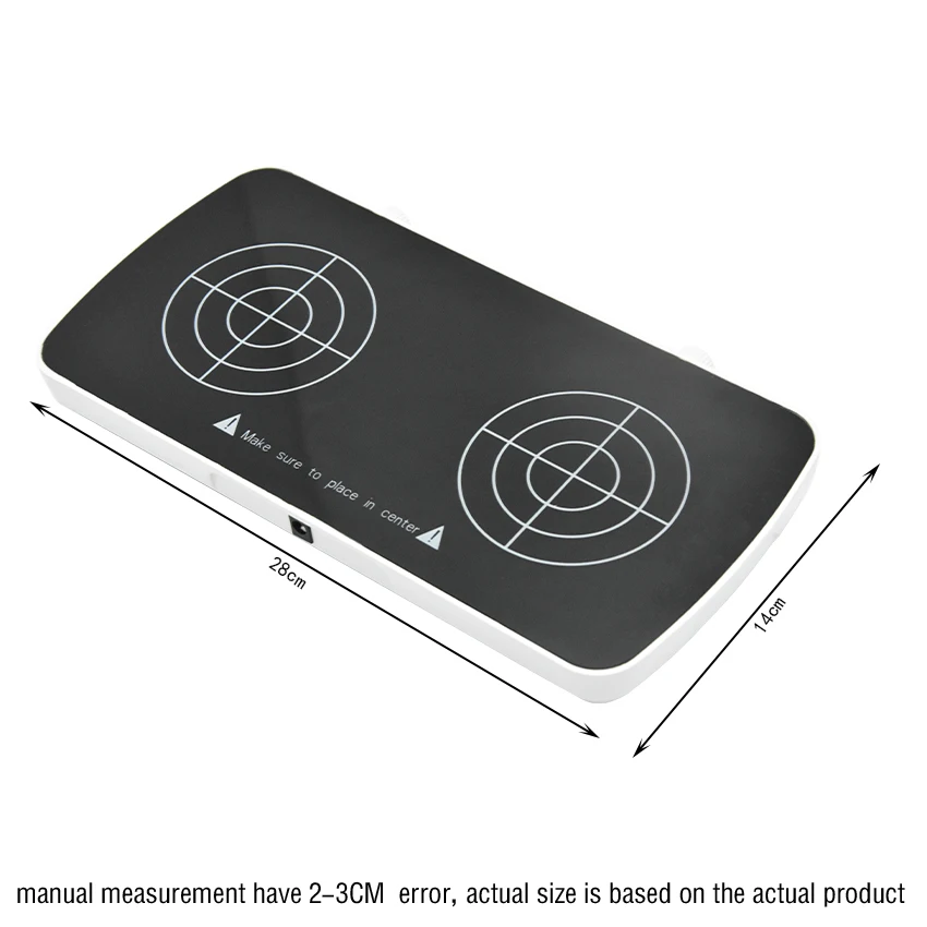 Mini Magnetic Stirrer with Stir Bar, 2 Independent Working Plate Lab Mixer Plate, 1L+1L Capacity, 0-4000RPM Adjustable Speed