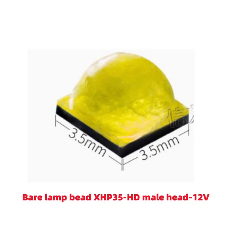 1Pcs/Lot XHP35 white LED lamp beads 12V 12W strong light flashlight wick 3535 HI flat head convex head lamp HD lamp XHP35B