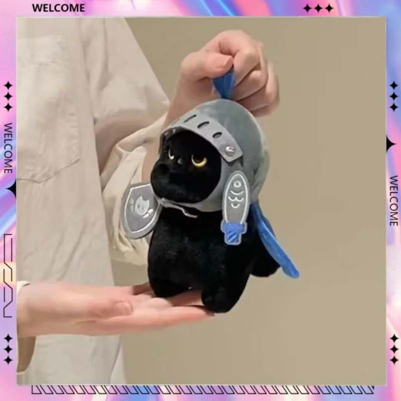 Q Version Knight Cat Plush Toy Cute Doll Doll Schoolbag Bag Pendant Pp Cotton Filled Hot Selling Children'S Christmas Gifts