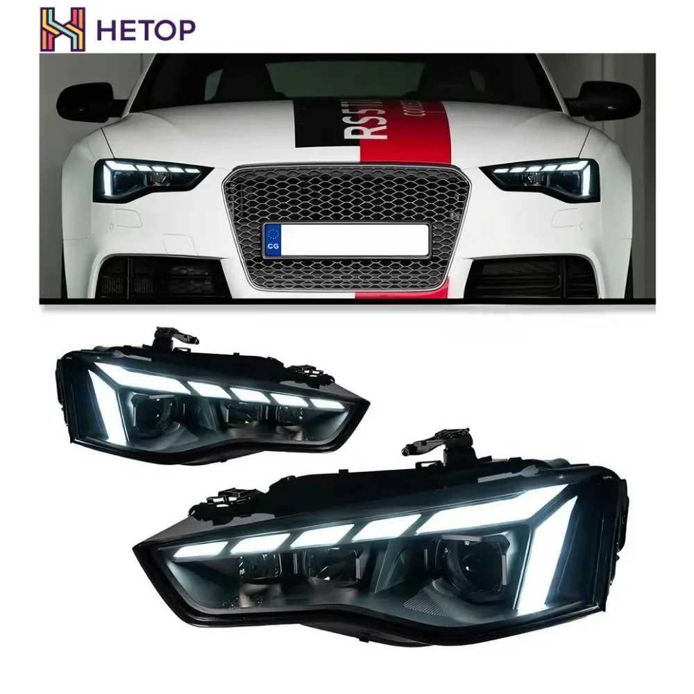 

HETOP for Audi A5 2012-2016 Upgrade LED Headlight Projector Lens Animation DRL Dynamic Signal Head Lamps Modified Headlights