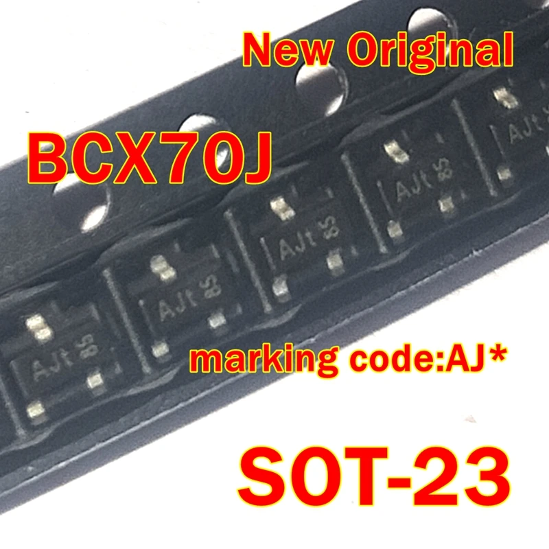 10pcs to 1000pcs BCX70J   SOT-23 New Original marking code:AJ* NPN general purpose transistors