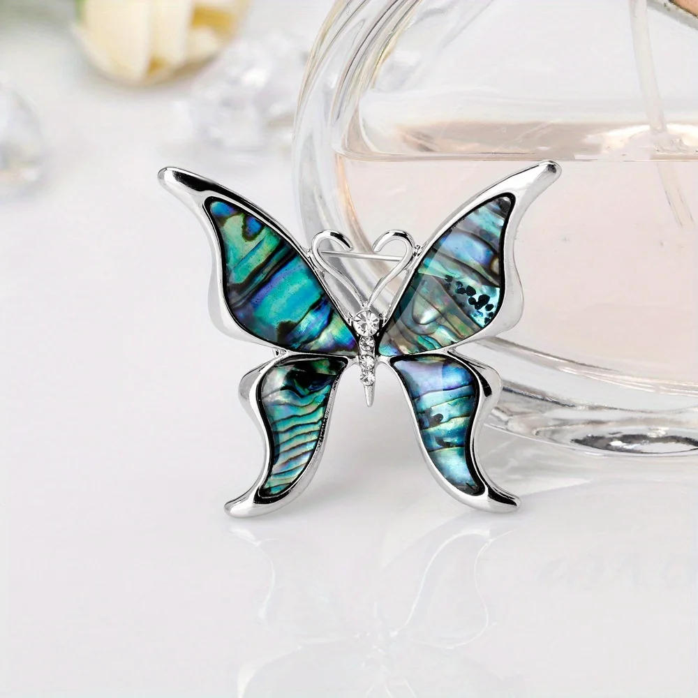 Requintado broche Shell para vestuário, acessórios de moda, broche borboleta de alto grau, alfinetes versáteis, fivela cachecol Corsages