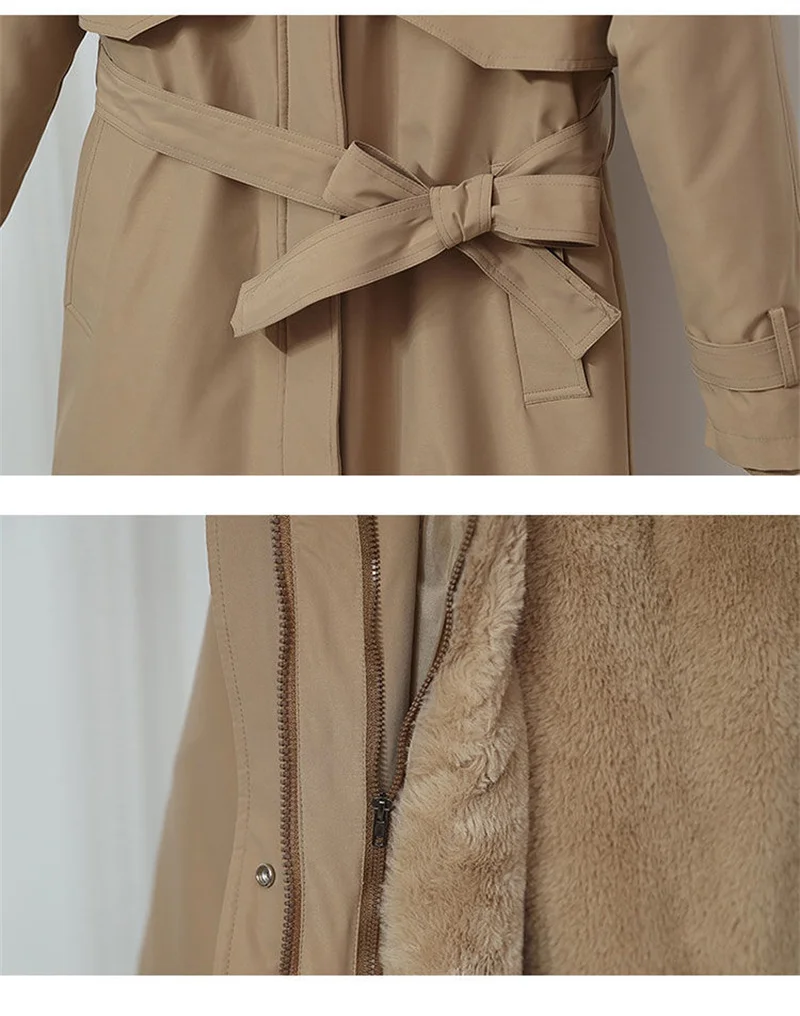 2026 New Winter Jacket Women's Parkas Thick Warm Fur Lining Long Parka Female Hooded Fleece Padded Coat Distachable Outwear 5XL
