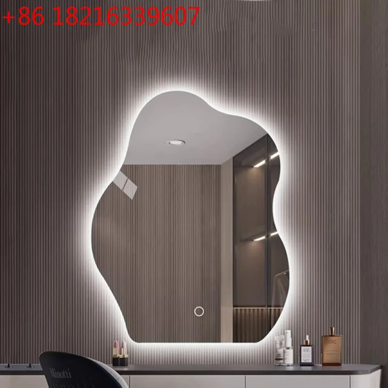 YAO Asymmetrical Irregular Mirror Light Full Body Aesthetic Wall Funky Bathroom Mirror Hanging Barber Spiegel Wand Home Decorati