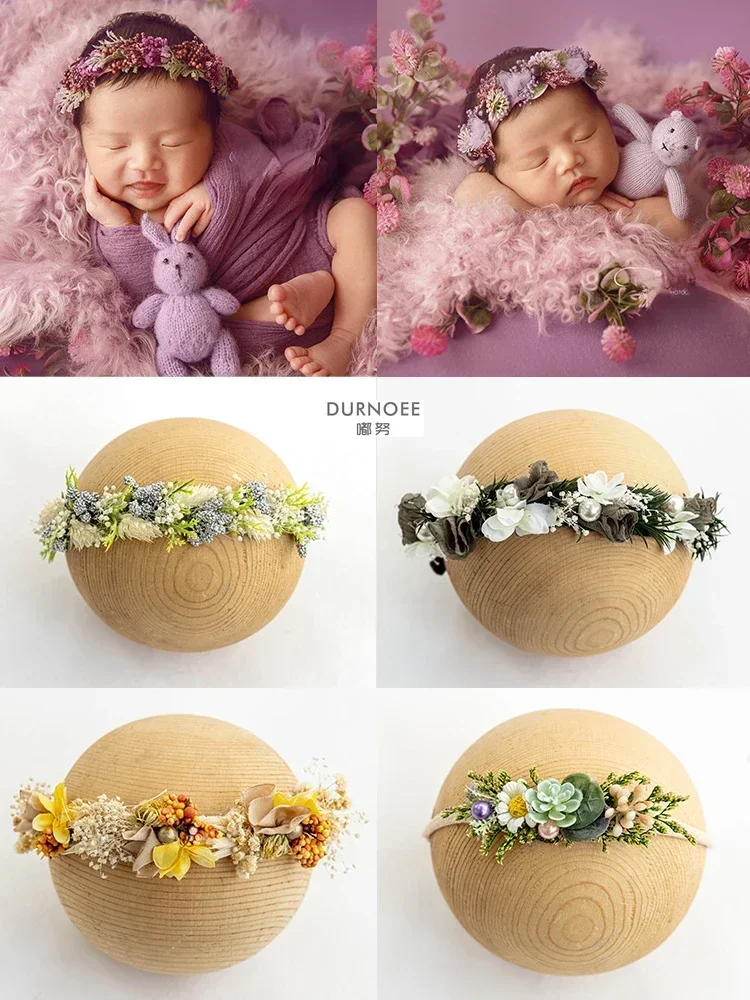 Baby Stirnband Neugeborenen Fotografie Requisiten Blumen Stirnbänder Zubehör Studio Baby Foto Säugling Kopfbedeckung