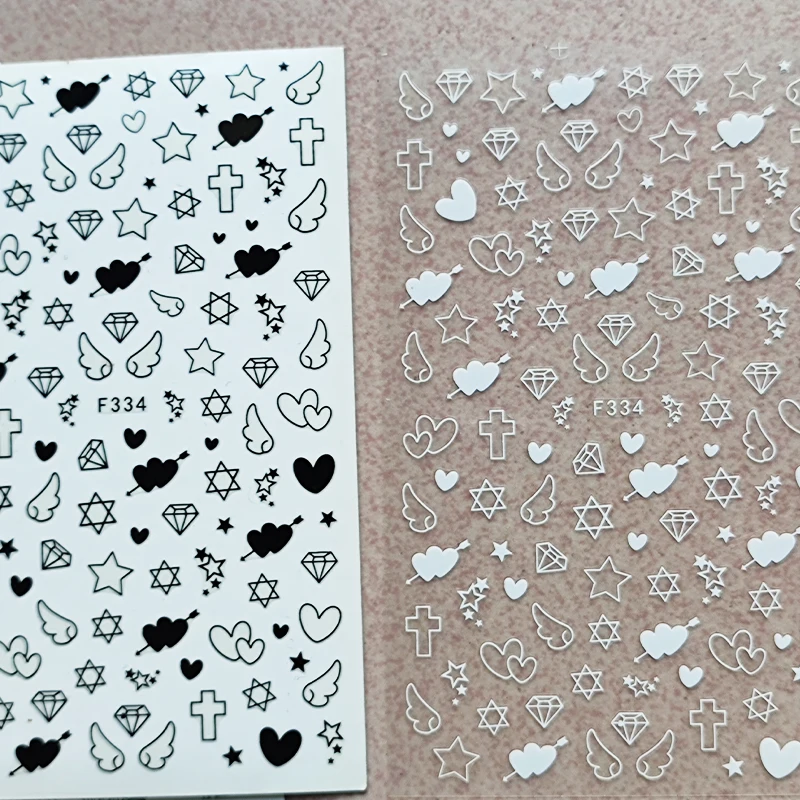 10 stks Sneeuwvlok Nail Art Decal Witte Kerst Ontwerpen Zelfklevende Stickers Nieuwjaar Winter Gel Folies Sliders Decoraties Kerst