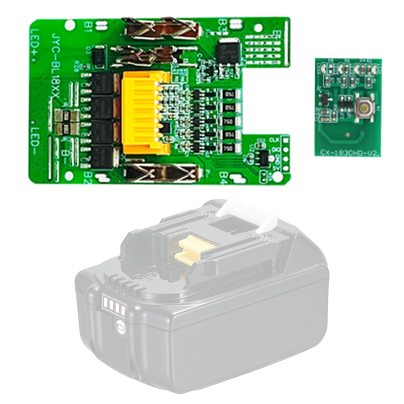 علبة بطارية ليثيوم أيون BMS PCBA شحن التوازن حماية لوحة دوائر كهربائية عرض الطاقة الكهربائية مفتاح لماكيتا 18 فولت BL1830B BL1860B