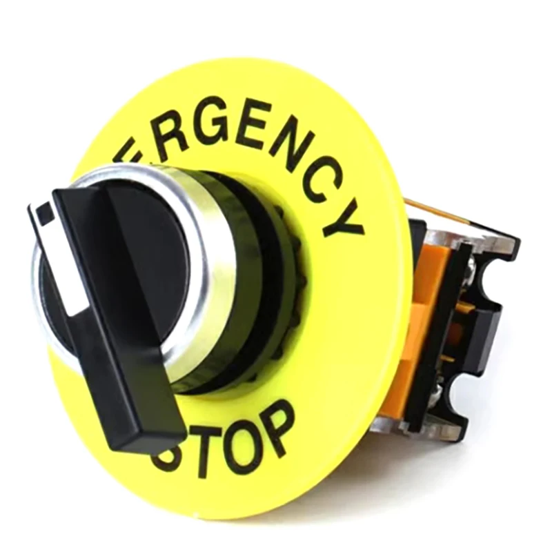 Y 10pcs Emergency Stop Button Switch Warning Sign Yellow Card Emergency STOP Warning Circle