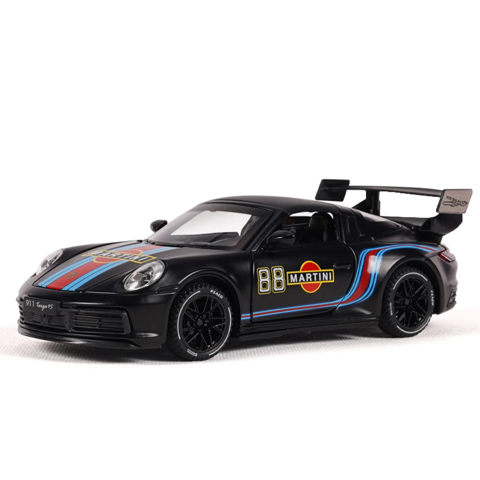 

1: 32 Porsche Martini alloy sports car sound and light feedback model simulation, boy's desk ornament