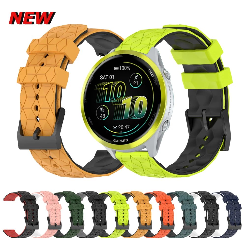 스포츠 20mm 22mm 실리콘 스트랩 가민 비보액티브 6 5 4 워치 밴드 포어러너 570 165 245 255 남녀 공용 팔찌