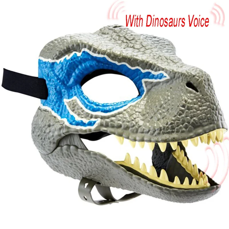 Halloween Drachen Dinosaurier Maske Offener Mund Latex Horror Dinosaurier Kopfbedeckung Dino Maske Party Halloween Cosplay Requisiten für Mann Frauen