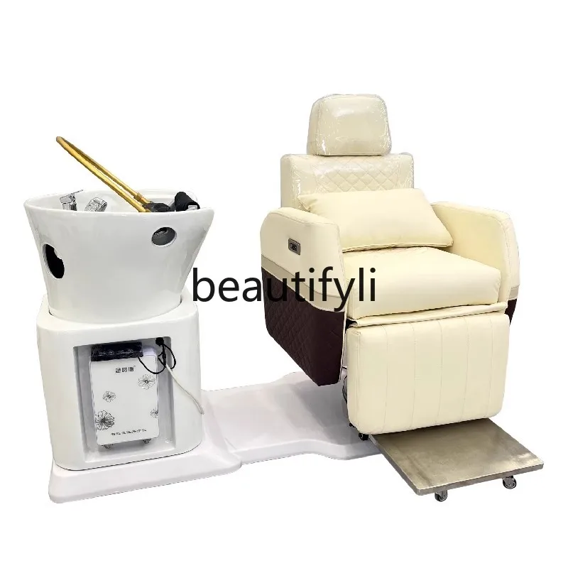 

Rotating hair care flush bed Multifunctional electric shampoo bed Beauty shop Hair salon