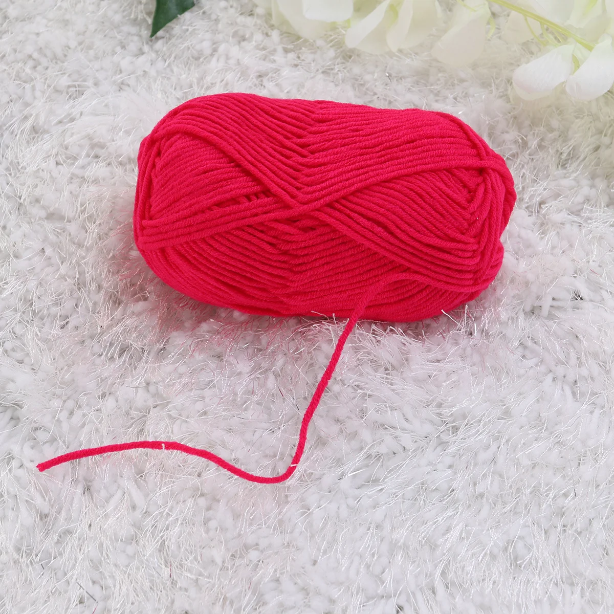 

50G Milk Cotton Yarn Ideal for Wet Felting Spinning Weaving Knitting Crochet Soft Warm Yarn for Winter Accessories