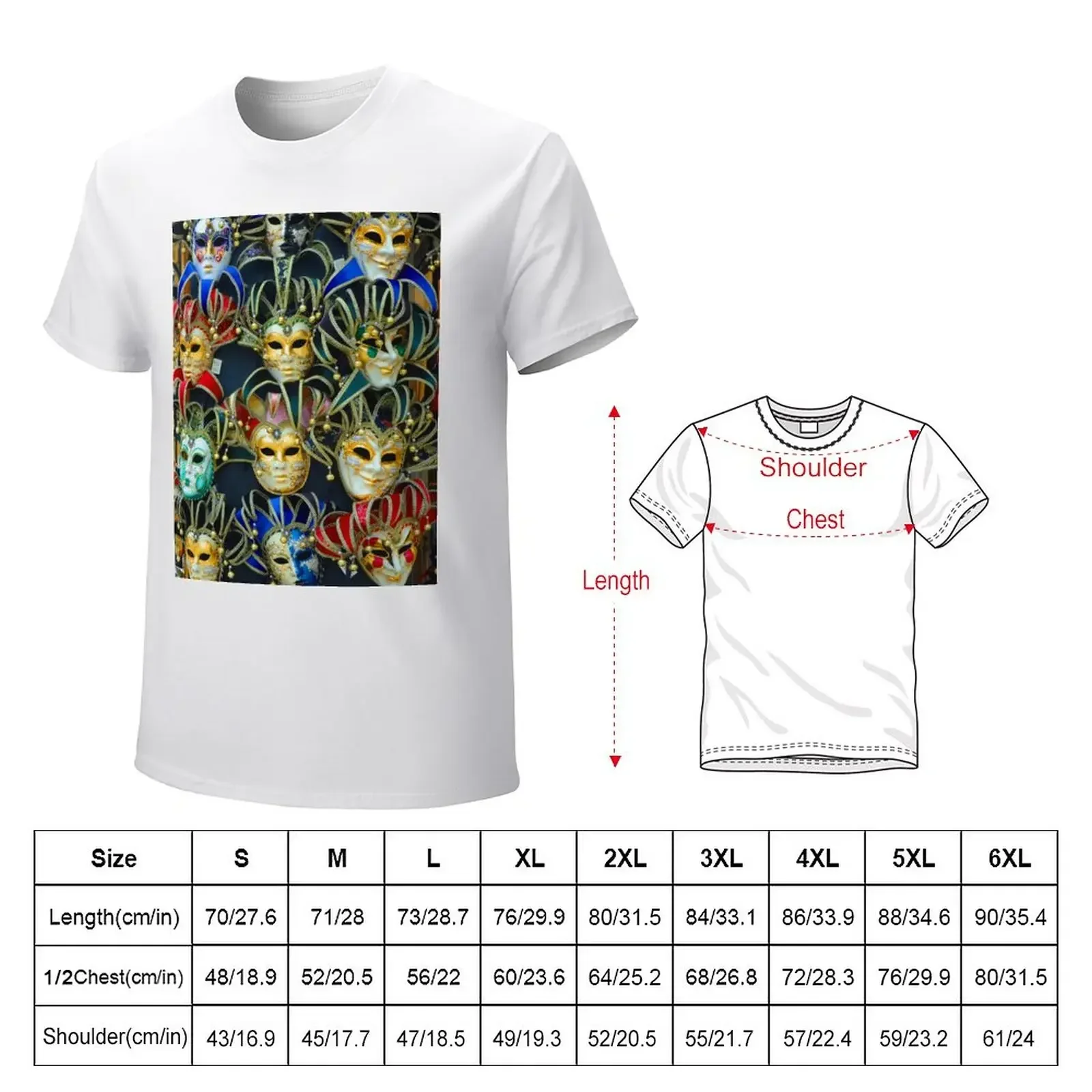 Venetian Opera Masks T-Shirt funnys anime clothes summer tops cute  mens t shirts casual stylish