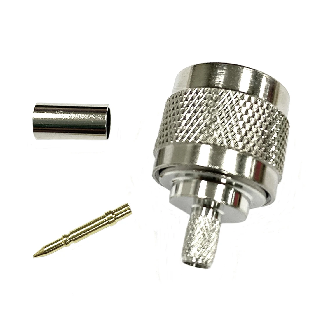 1pc  RF Adapter N Type Connector Male Plug Crimp For RG58 LMR195 Cable Straight Wholesale Fast Ship