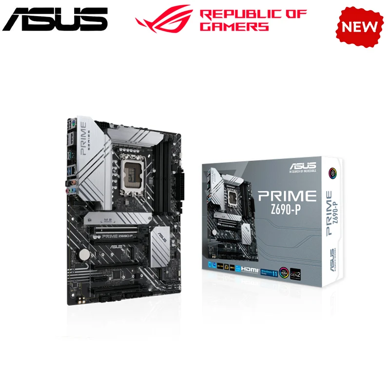 NEW Z690A For Asus PRIME Z690-P DDR5 Original Desktop For Intel Z690 Motherboard LGA 1700 Support 12900KF 12700K