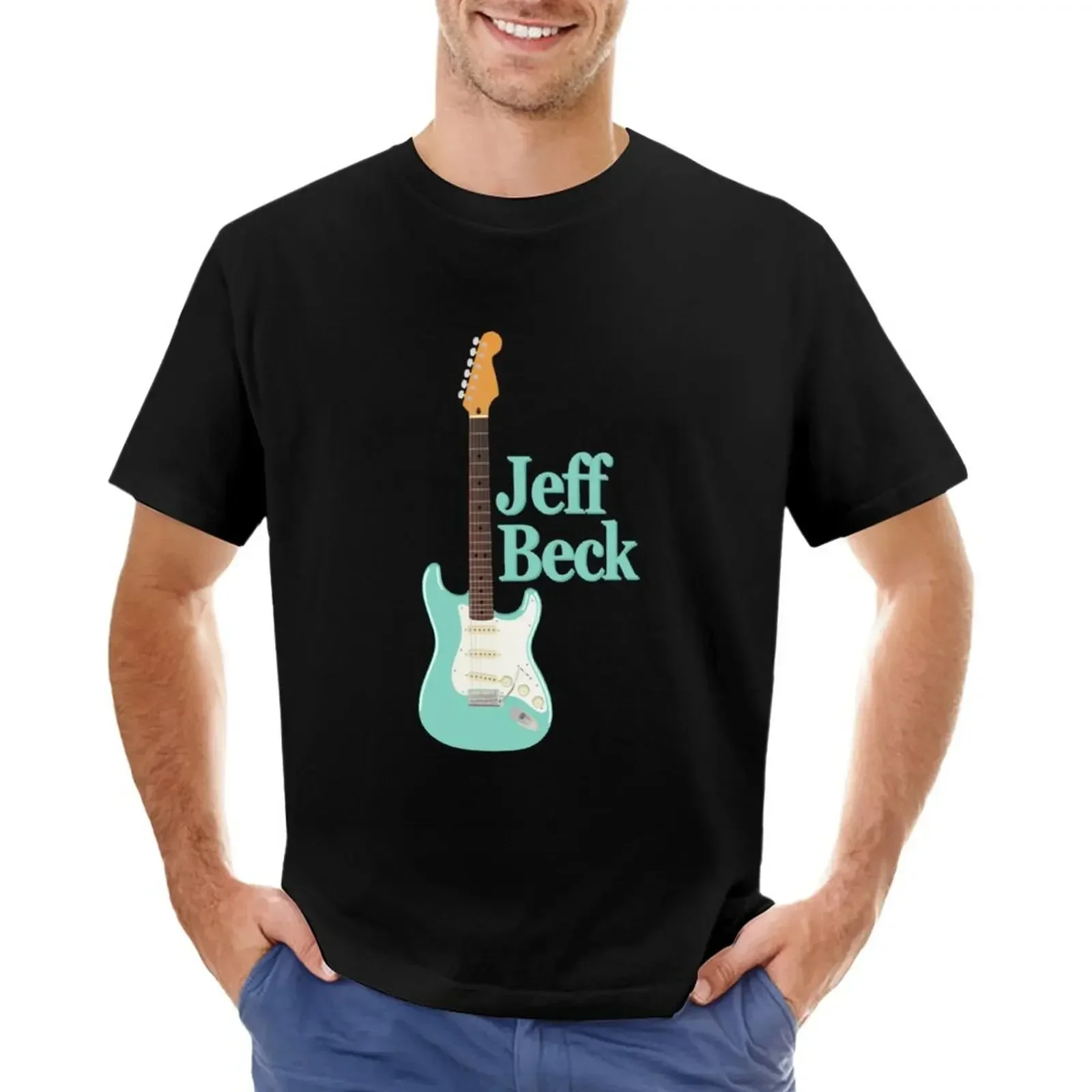 fashion heavyweight vintage Summer Round Jeff Beck Surf Green Strat T-Shirt cute tops oversized quick ying custo t shirt men