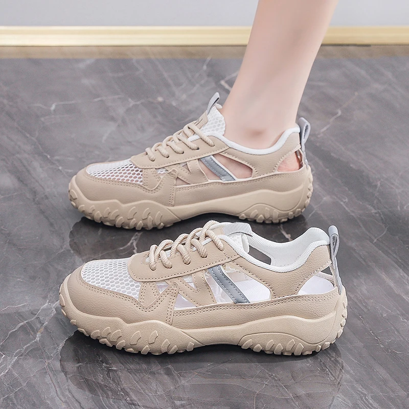 Ladies Fashion Casual Sports Sneakers Simple Elegant Design Lightweight Non Slip Sole Breathable  Shoes For Daily Outdoor Wear