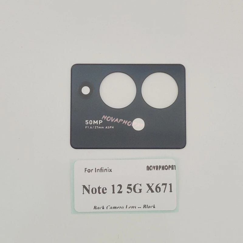 Novaphopat Back Rear Camera Glass Lens Glass Panel Cover For infinix Note 12 5G X671 / Note 12 Pro 5G X671B