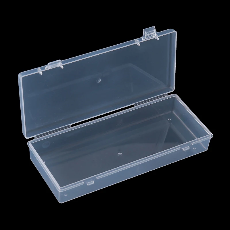 Multi-purpose Rectangular Clear Plastic Storage Box Jewelry Beads Coins Container Dustproof Packing Case Desktop Organizer