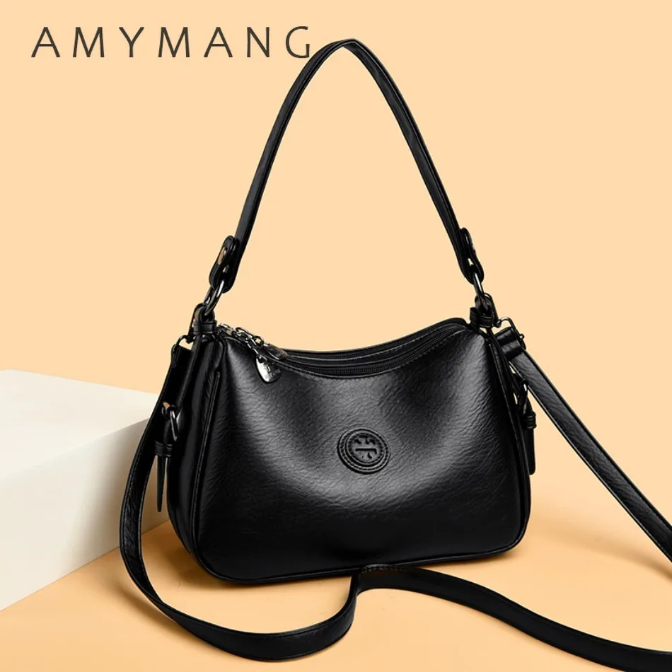 

Luxury Designer Handbag Tote Sac Top Quality Pu Leather Crossbody Bags for Women Casual Ladies Shoulder Messenger Bags 2 Layers