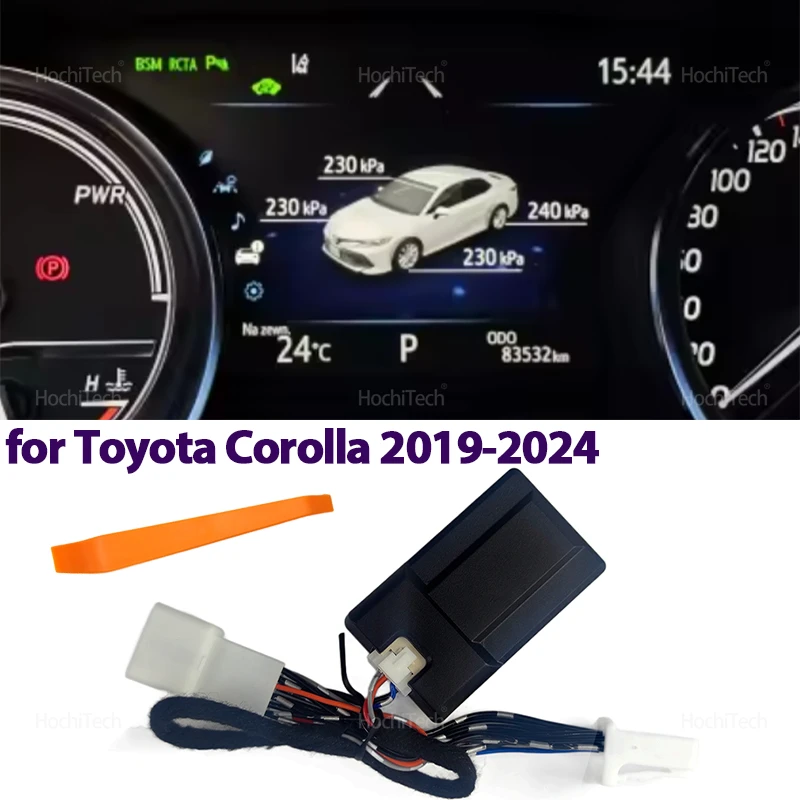 Inteligentny system monitorowania ciśnienia w oponach TPMS z cyfrowym wyświetlaczem LCD na desce rozdzielczej do Toyota Corolla 2019 2020 2021 2022 2023 2024
