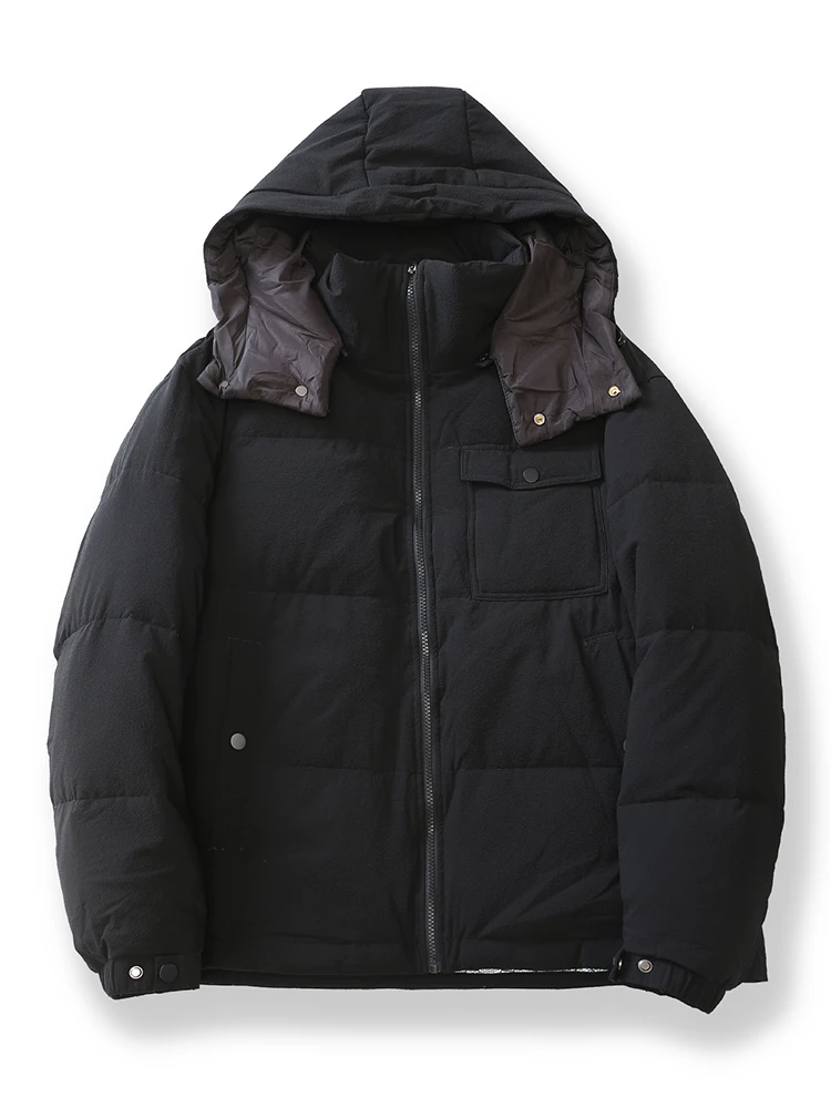 

90 Du down Puffer Jaet Thiened aphene Heating Hooded ex Casual Outerwear Youth Faion Polyester Fiber Zipper Clo...