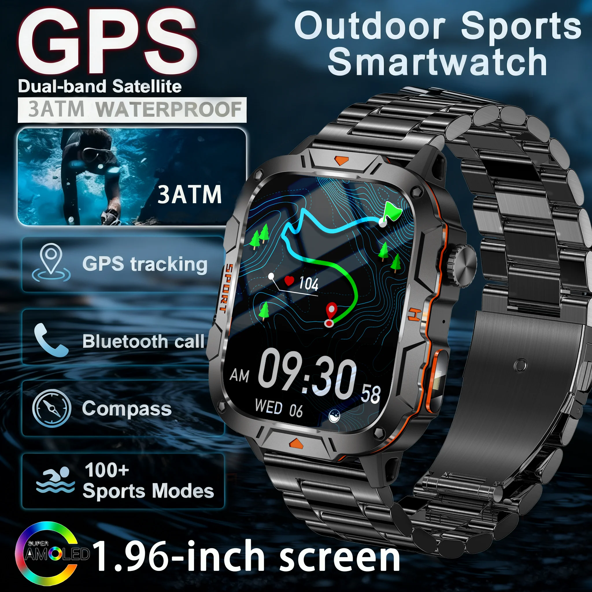 ECG Bood Pressure الساعات الذكية NFC مضخة هواء قياس دقيق BP الأكسجين في الدم حمض اليوريك الرياضة اللياقة البدنية دعوة الصحة كيس الهواء الساعات #1