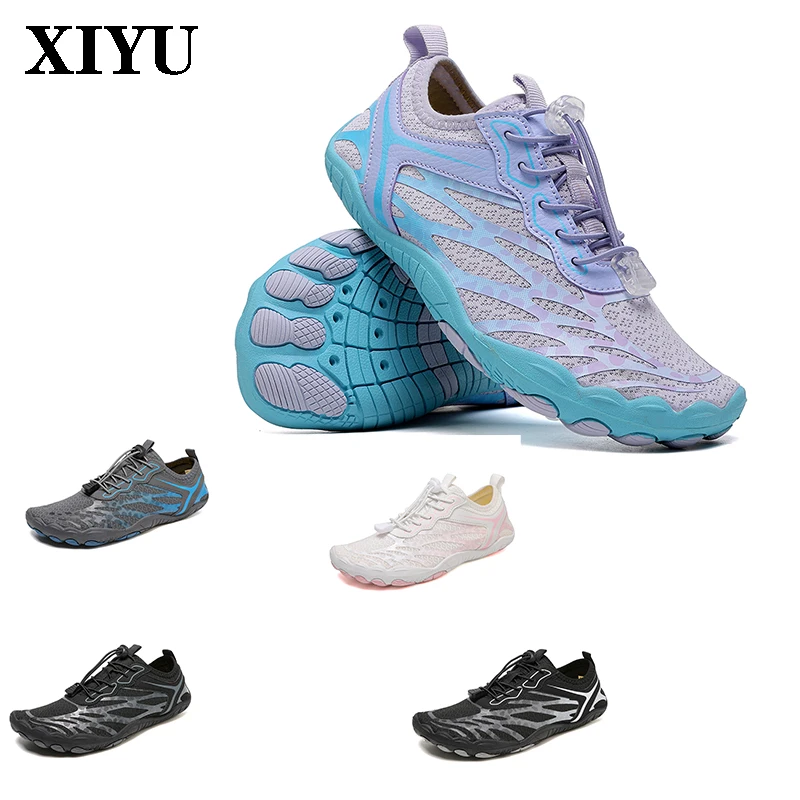 

XIYU/летняя обувь для прогулок, домашняя обувь для йоги, пешего туризма, дышащая, быстросохнущая, для плавания, спортивная, пешего туризма, пляжа, босиком, мужская обувь