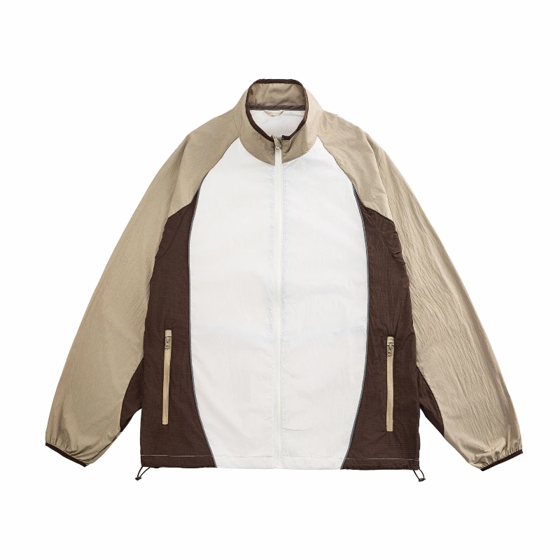 

Japanese Fashion Mens Coats 2025 New Summer Outdoor Color Spelling Tops Jackets Y2k Streetwear Man Baggy Sun Protection Coats