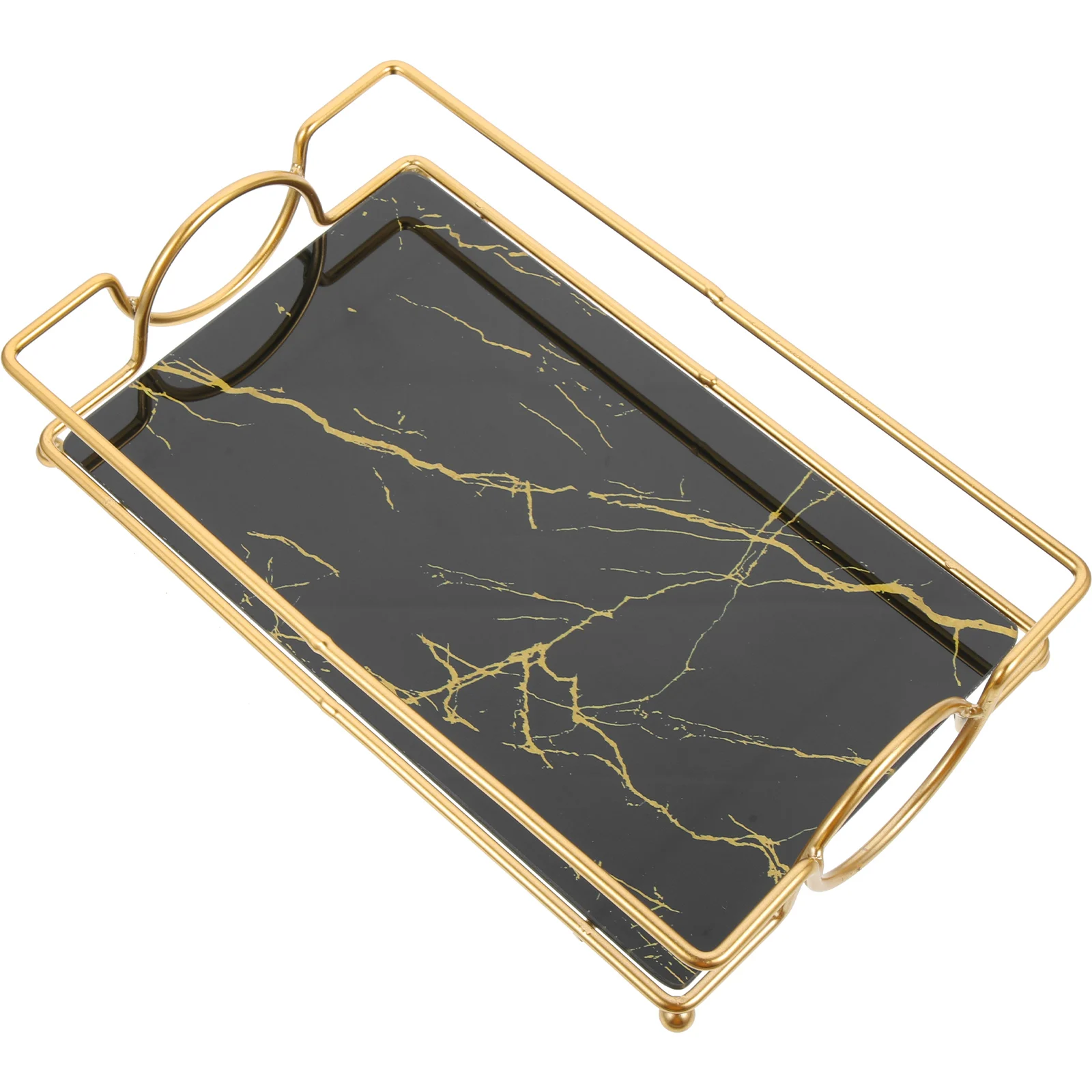 

Storage Tray Makeup Vanity Organizer Toiletries for Bathroom Trays Counter Glass Countertop