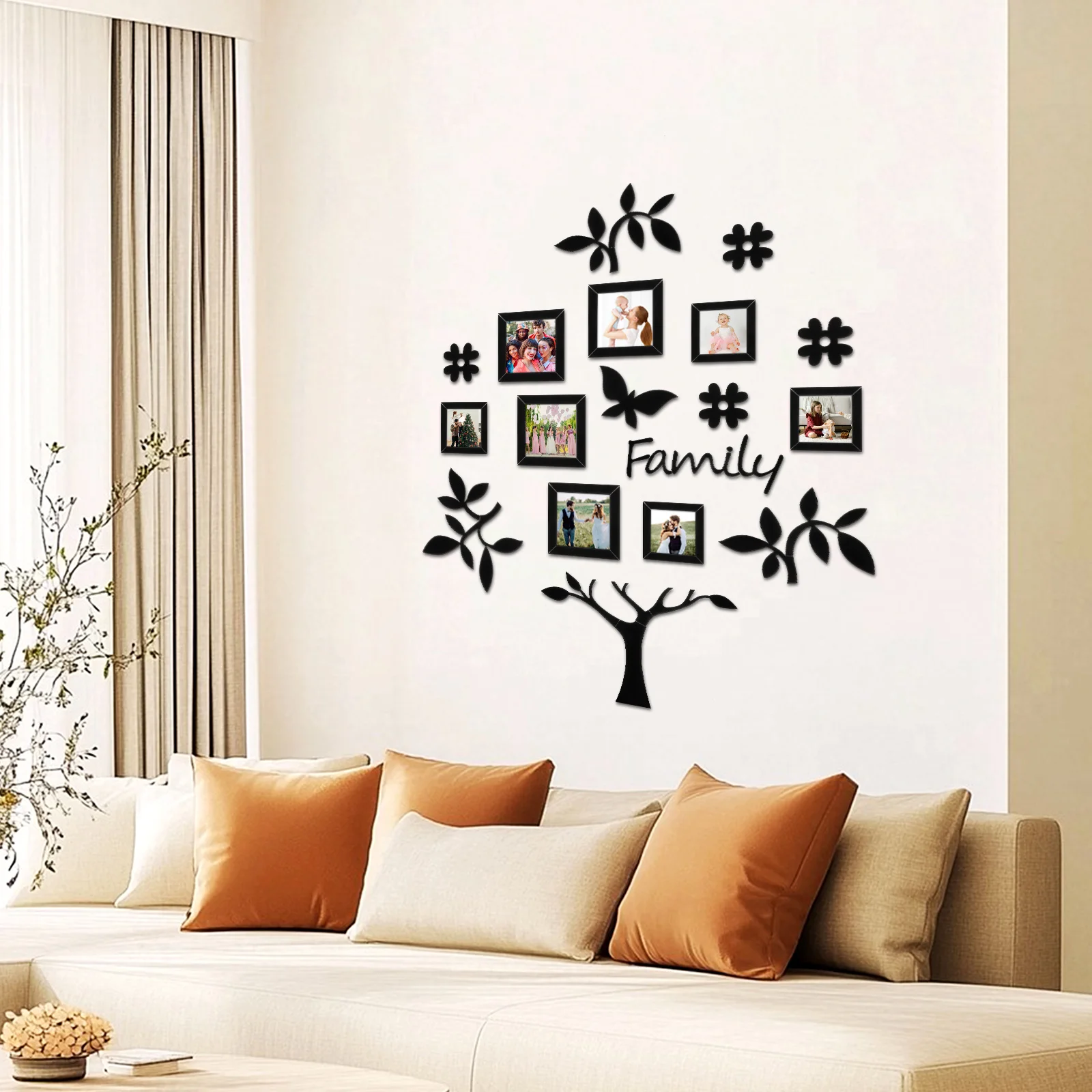 

Family Tree Picture Frame Wall Decor Photo Decoration Home Room Sticker Decorate