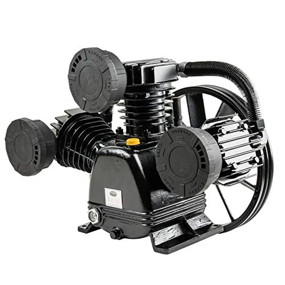 Single Stage Air Compressor Pump 5-7.5 HP 16.94 CFM 220V 3 Cylinder Cast Iron Filters Included