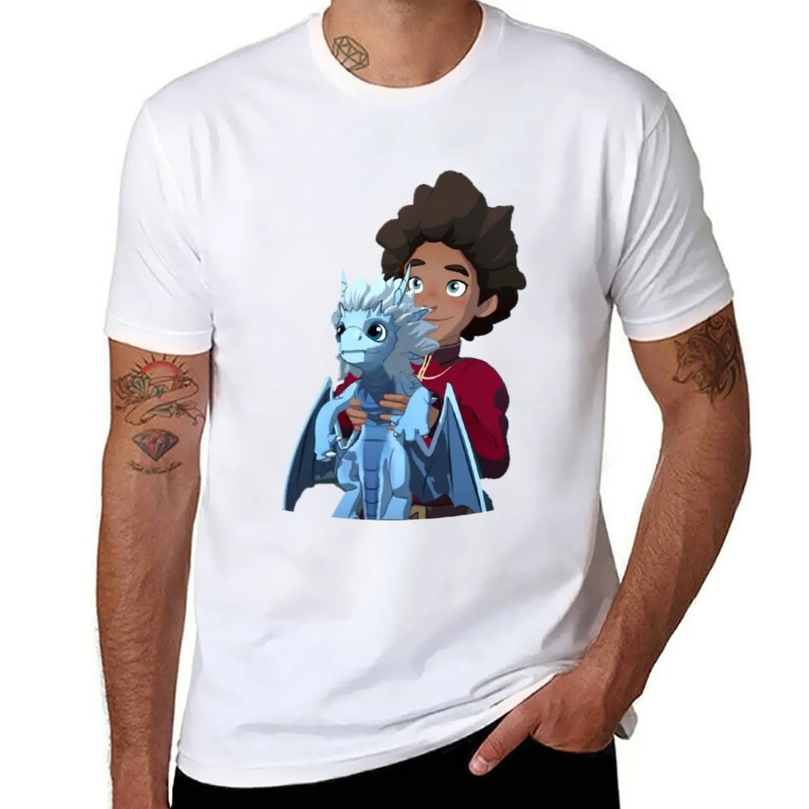 

Футболка Ezran and the Dragon Prince The Dragon Prince, мужские футболки, высококачественная хлопковая футболка люксового бренда, футболка из 100% хлопка