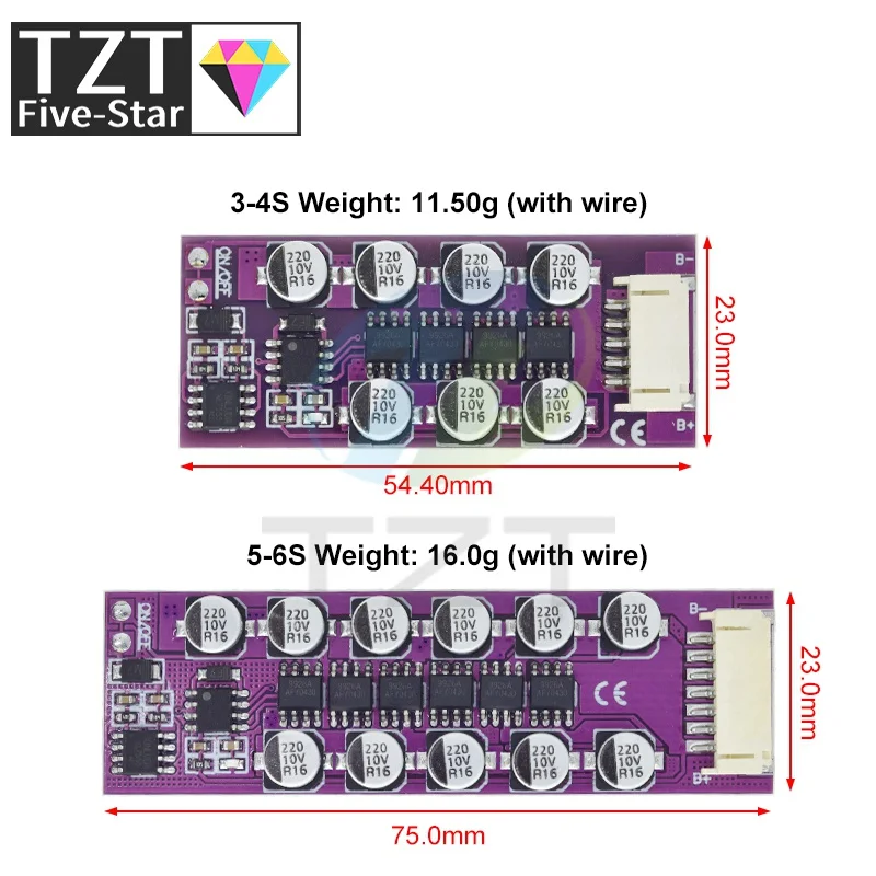 1.2A BMS 3S 4S 5S 6S 18650 Lithium Battery Active Equalization Board Li-ion LiFePo4 Balancer Energy Transfer Balance Capacitor view 2