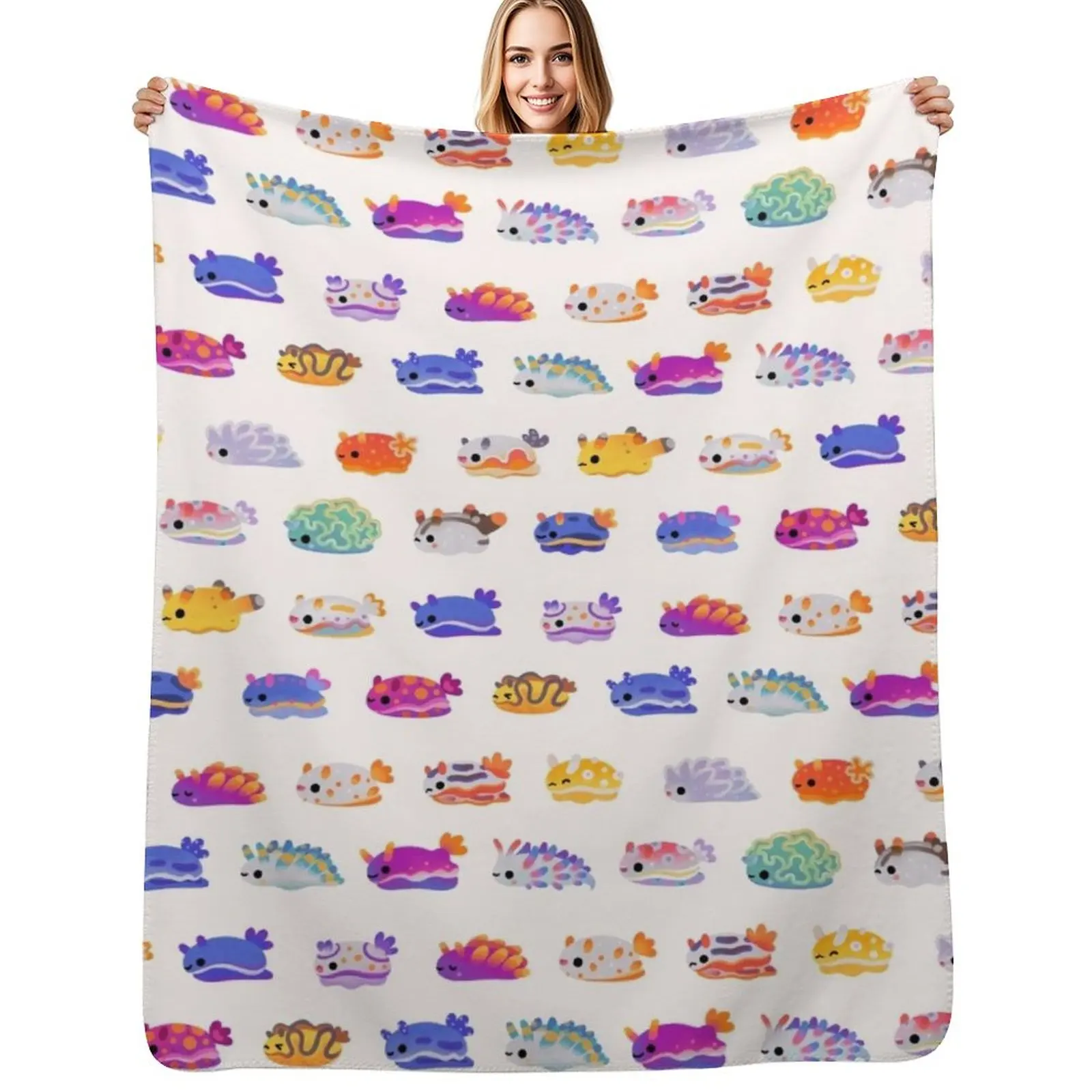 Sea Slug Day - bright Throw Blanket Blankets For Sofas Plaid Summer Beddings cosplay anime Loose Soft Plush Plaid Blankets