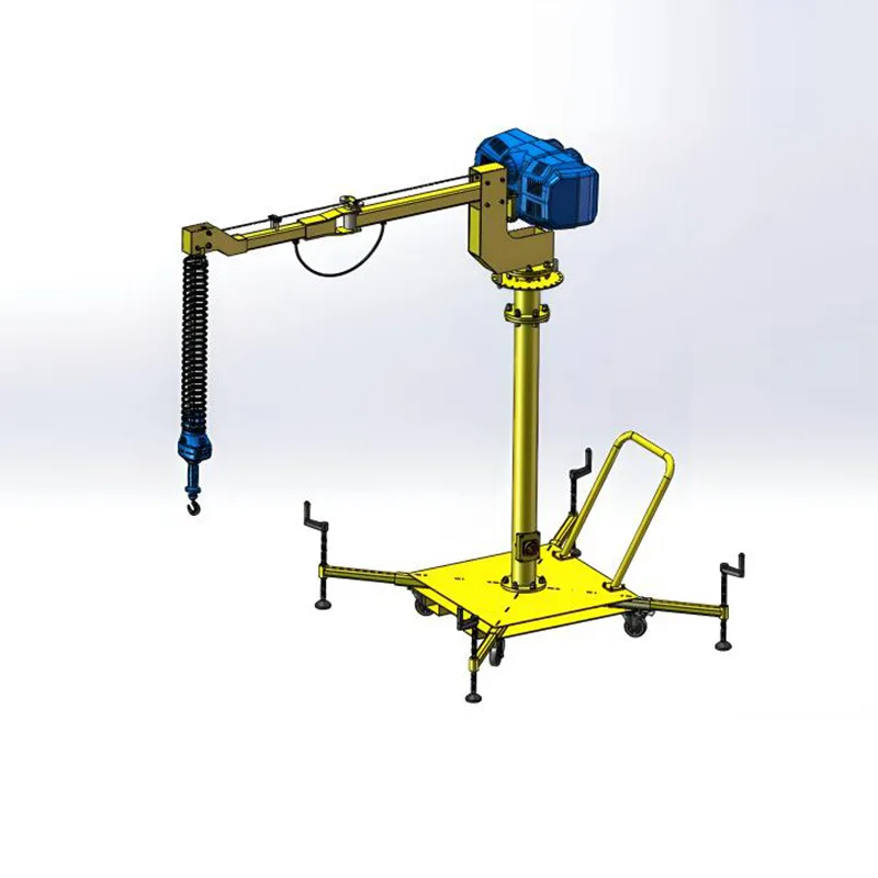 

Folding arm crane workshop electric 180 degree rotating crane 1t2t continuous arm crane